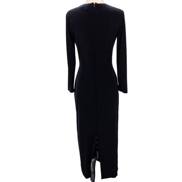 Vintage Warren Velvet & Sheer Column Dress - Picture 5 of 6